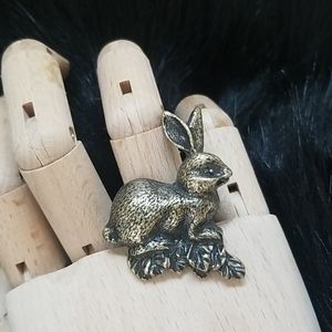 bronze bunny ring